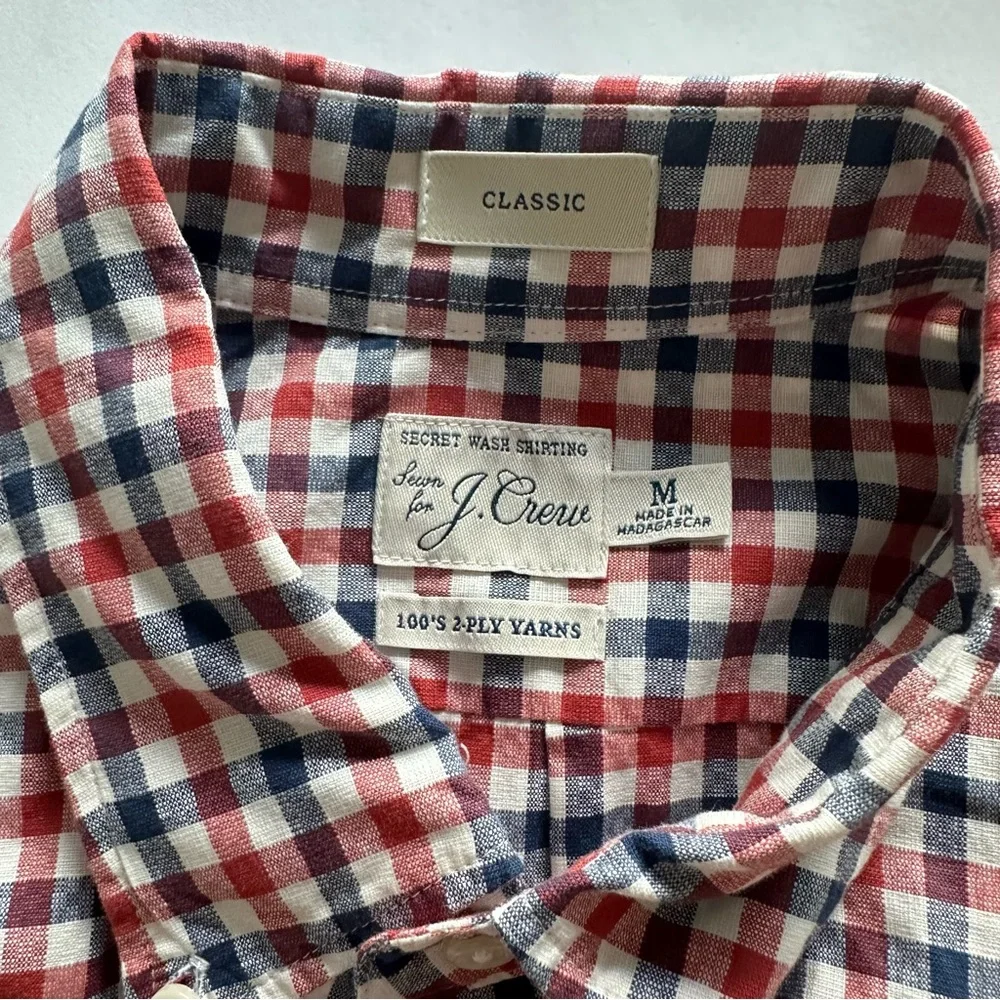 NWT Jcrew Men Secret Wash cotton poplin shirt Classic Fit | Size M